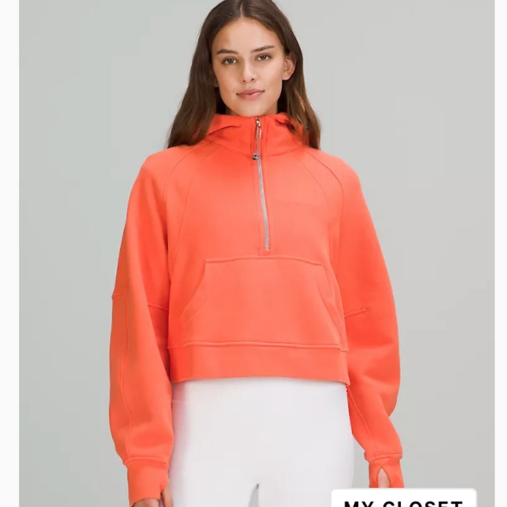 Lululemon  Warm Coral XS/S Scuba Oversized Half-Zip Hoodie